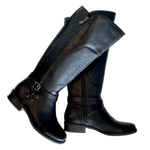 GBG Guess Haydin Boots With Quilted Design & Dual Zipper Size 10M